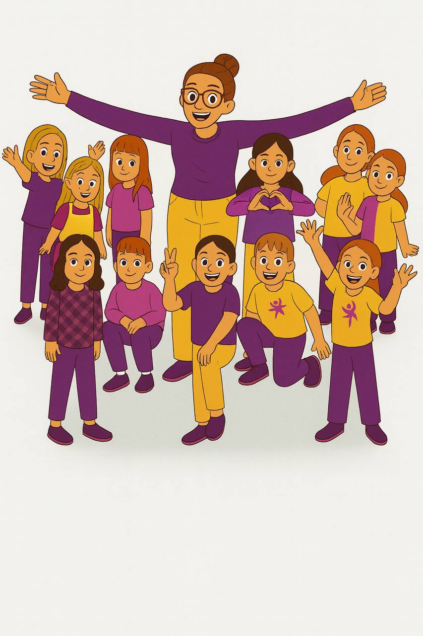 рисунок преподавателя и детей